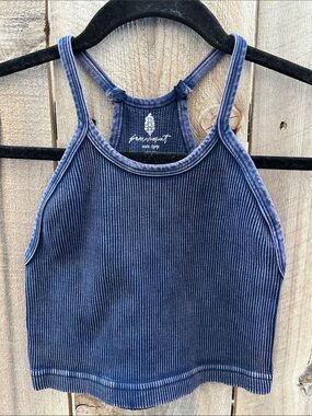 Free People Movement Happiness Runs Crop Tank in Deepest Navy size XS/S